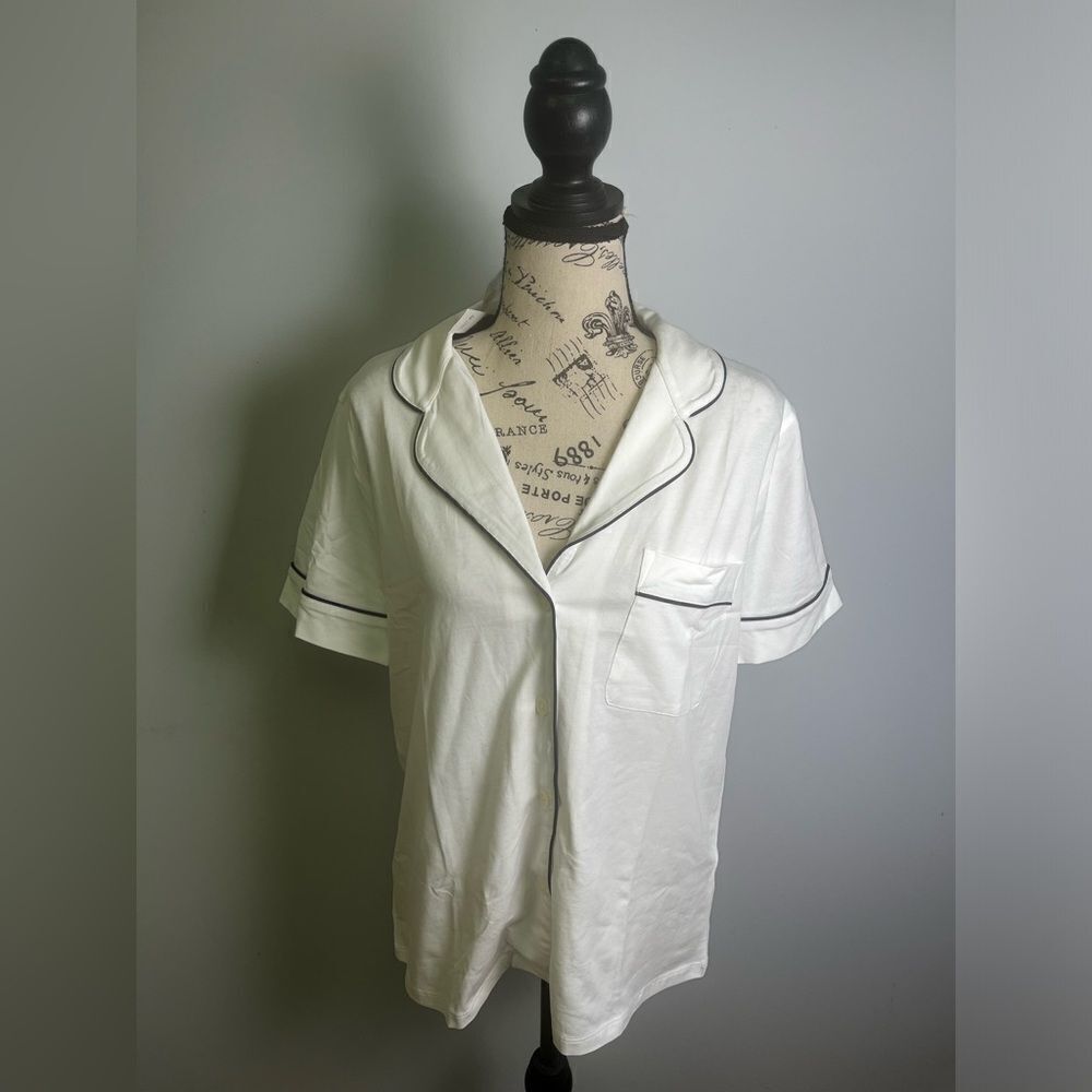 J.Crew Short-sleeve pajama shirt in dreamy cotton blend new size S